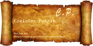 Czeisler Patrik névjegykártya